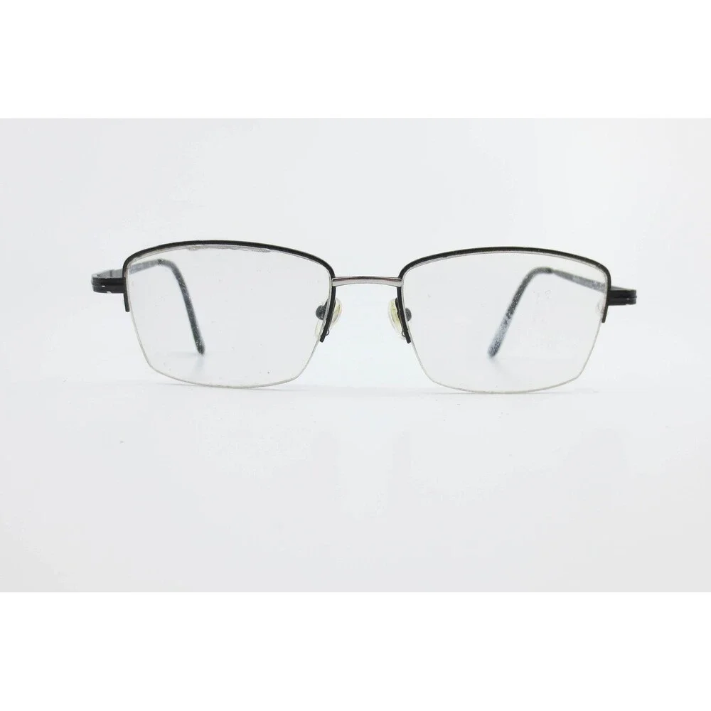 Michael Ryen Europa MRM-120 C1 Black Semi Rimless Eyeglass Frames 53-17-140